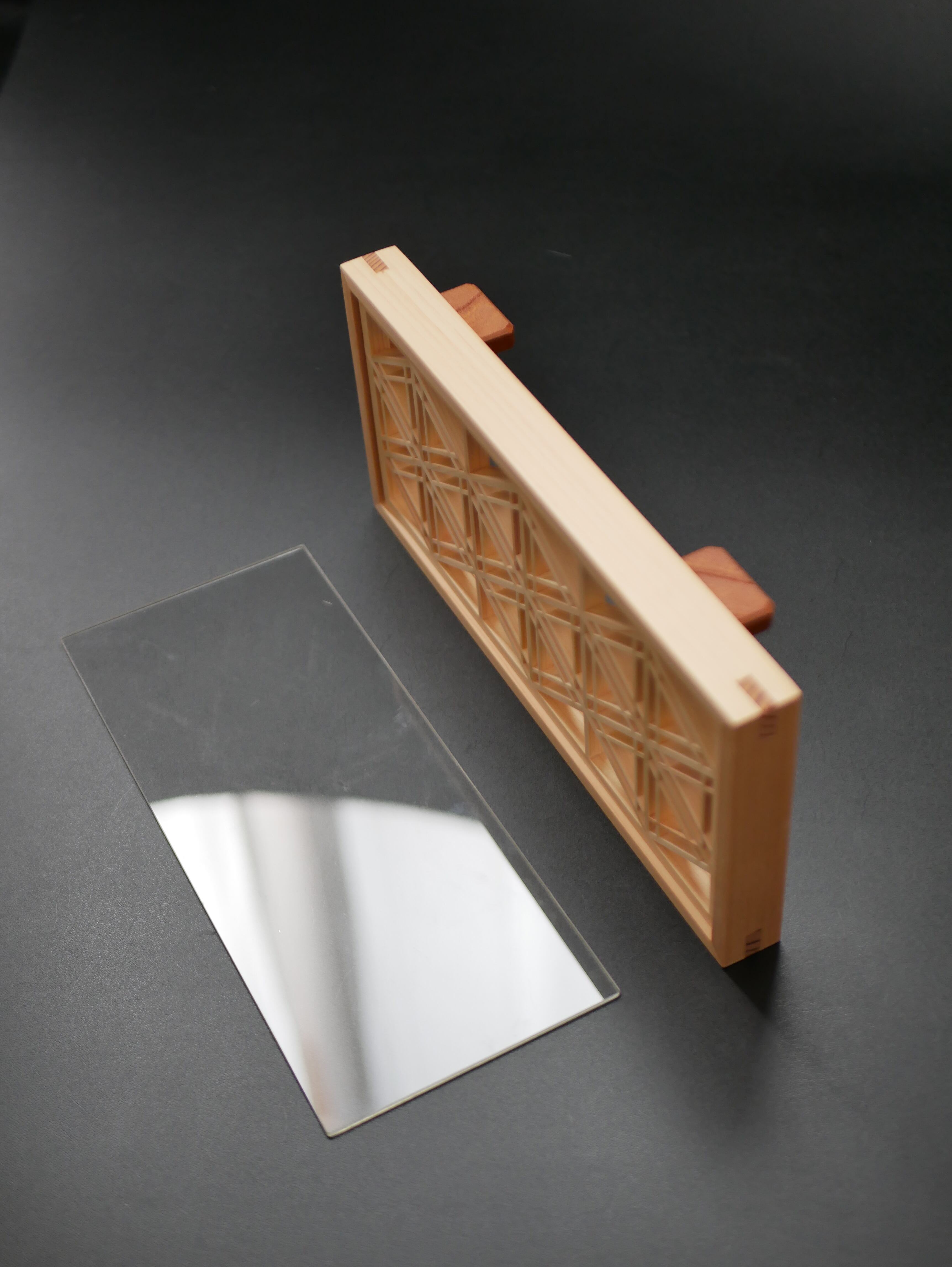 組子トレー ショート（胡麻）｜Kumiko Tray – Short (Goma Design