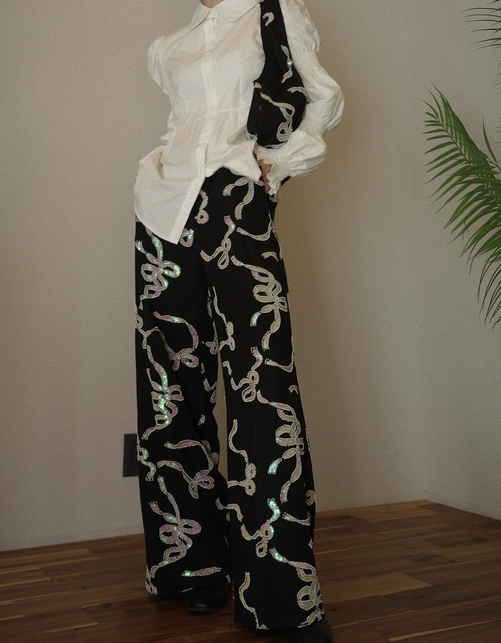 【nairo】バックギャザーシフォンブラウス（S） SHIRT / BLOUSE – nairo