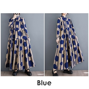 Polka Dot Tiered Dress / ポルカ ドット ティアード ドレス ワンピース