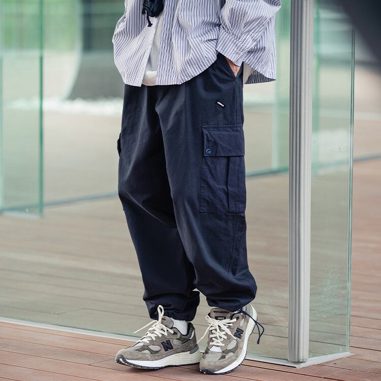 ★RETRO LOOSE WASHED TAPERED PANTS　　24259