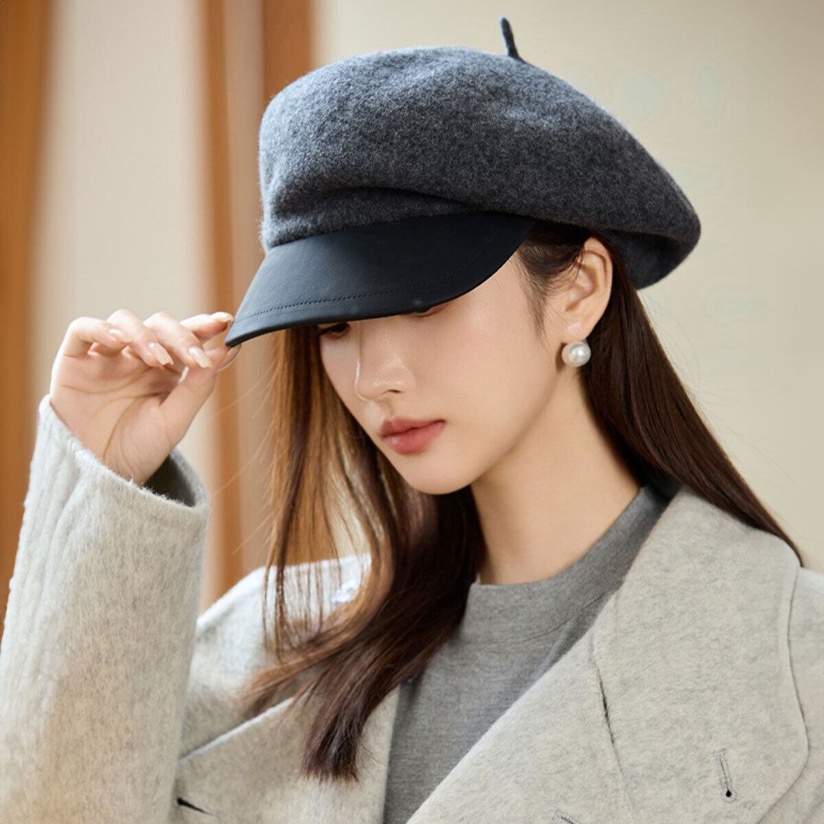 キャスケット ハット 帽子 レディース 春秋冬 韓国 ベレー帽 きれいめ おしゃれ 大人 かわいい カジュアル シンプル 小顔見え ウール調 マリンキャップ 暖かい 大人可愛い 大人女子