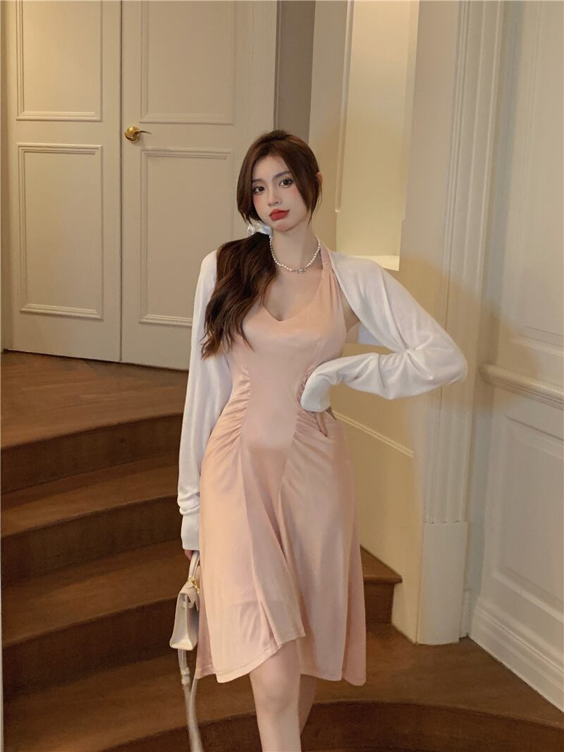 薄手ニットカーディガンレディースサマーブラウス ショートホワイトトップス ロング 夏物 シルク ブラックストロベリース52243322939