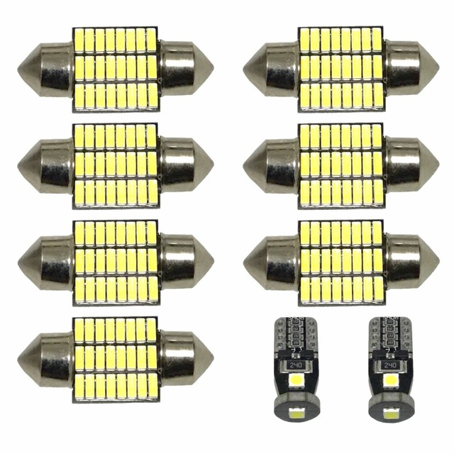 日産 セレナ C25 超豪華版 適合パーツ T10 LED ルームランプ ナンバー灯 読書灯 ウェッジ球 ホワイト 9個セット