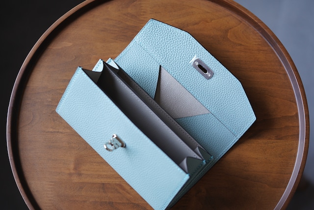 【受注生産品】ギャルソンウォレット スカイ