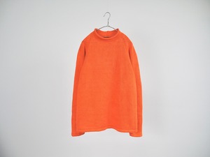 J.CREW roll neck cotton knit sweater M /orange