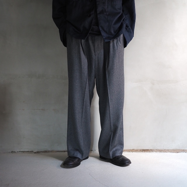 YOKO SAKAMOTO SUIT SUIT BAGGY TROUSERS WASHABLE WOOL GRAY