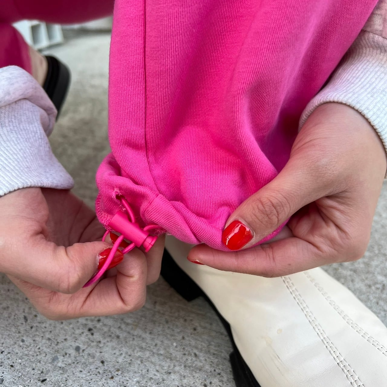 ラナンlanan ナイロンピンクパンツ