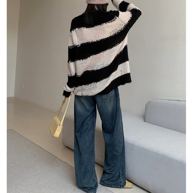 big border knit 10042