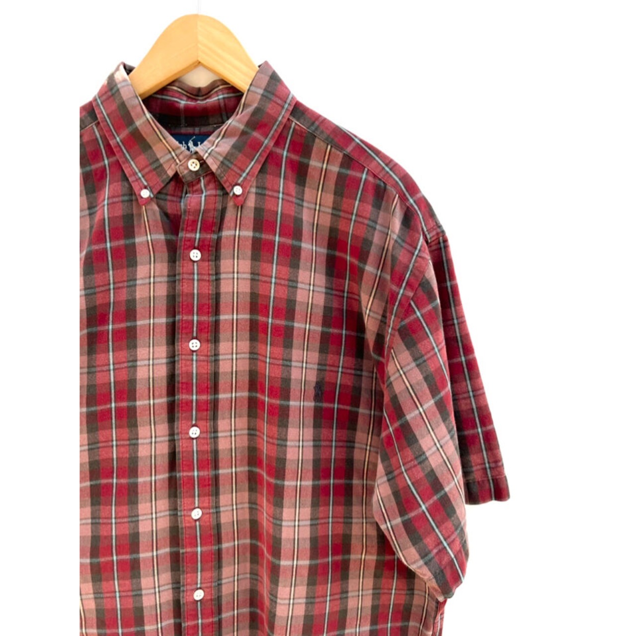 90s Ralph Lauren S/S B/D SHIRT Size L-TALL