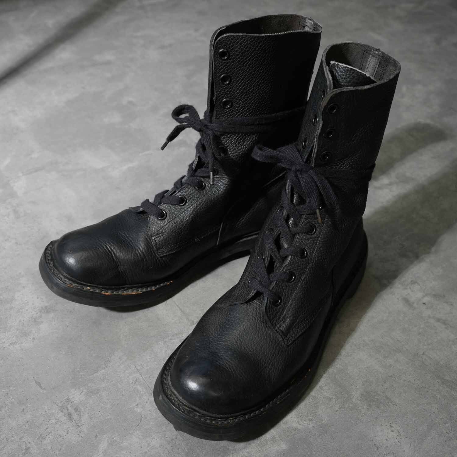 90s ベルギー軍 レザーブーツ 表記46（28.5cm前後）コンバットブーツ