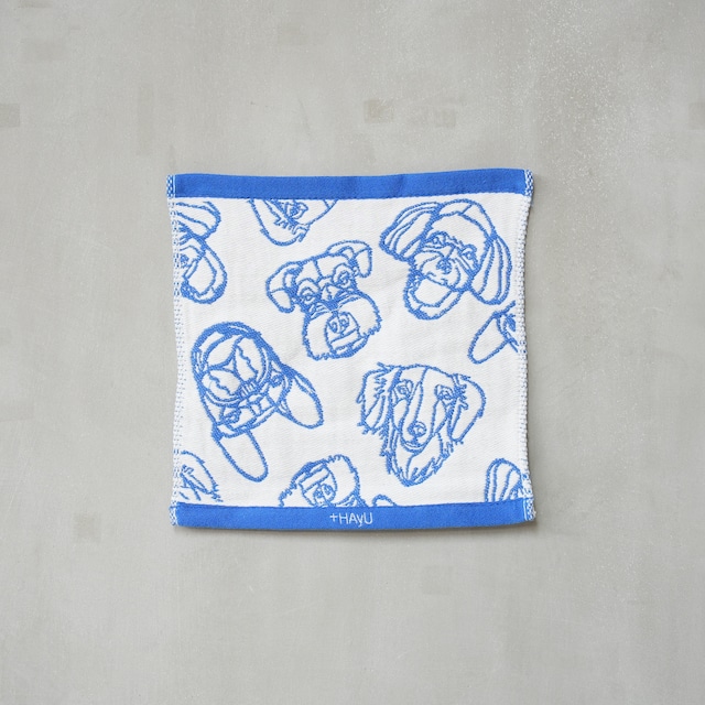 HAyU fabric Jacquard Towel Handkerchief　Dogs