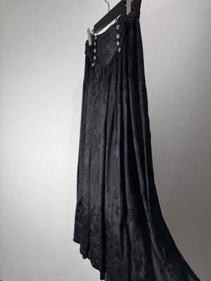 90s Flower Jacquard Gather Skirt