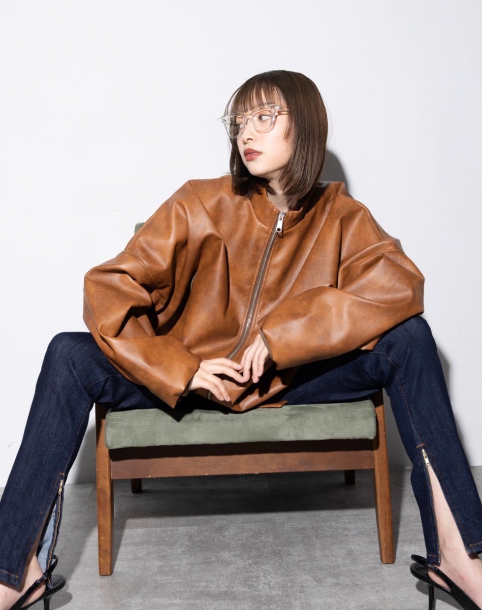 MARGAUX VINTAGE マルゴーヴィンテージ フェイクレザージャケット MARGAUX VINTAGE 】レザーライダース | valance 福井｜レディース