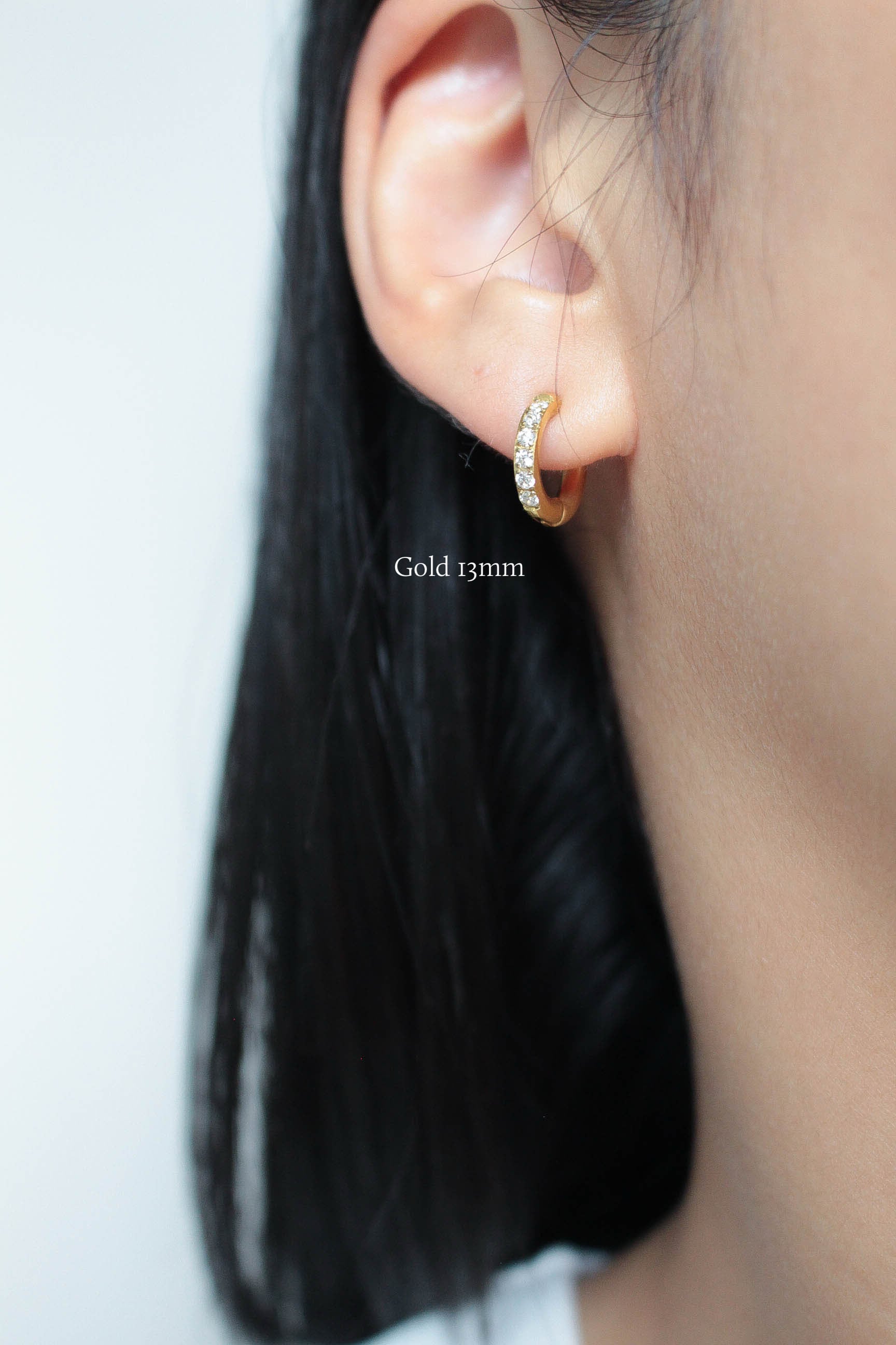 2way Zirconia Hoop Earring | ebine(エビネ)|金属アレルギー対応
