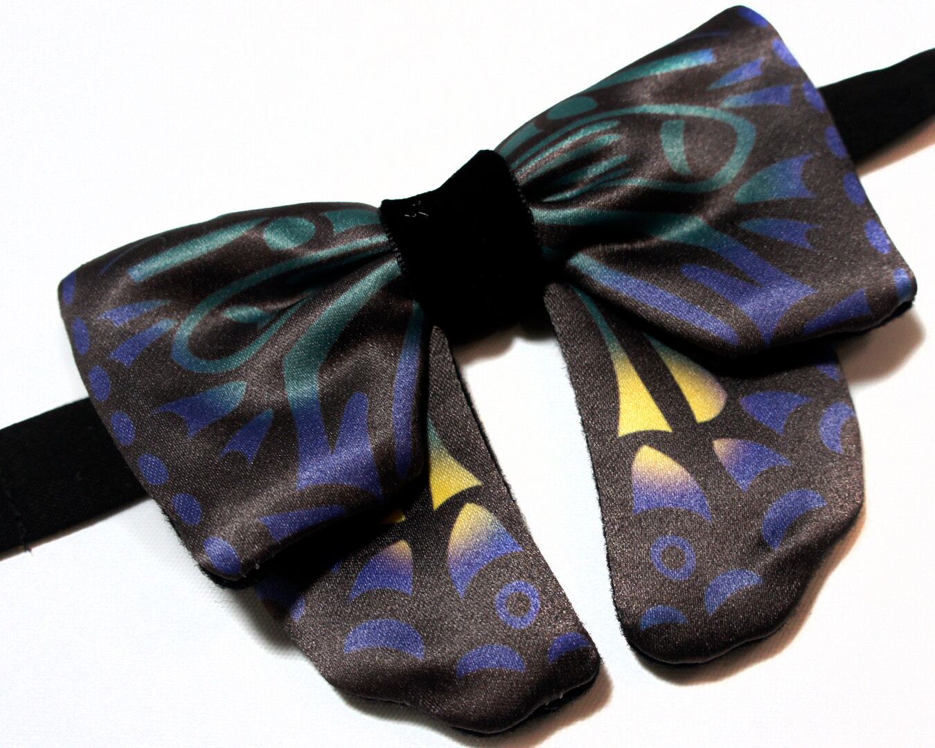 mushroom蝶ネクタイ【一点物】【個性派】【アゲハ蝶デザイン ブラック】