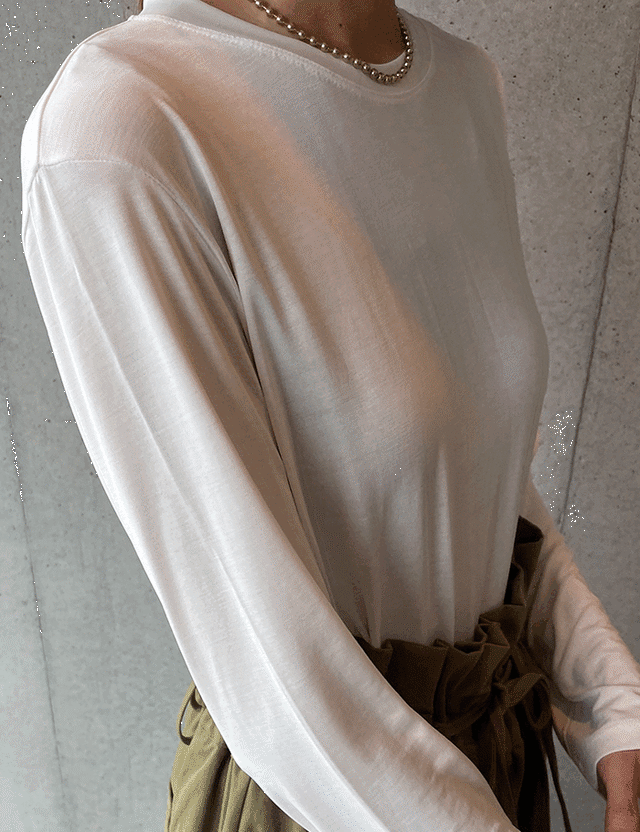 【新作5％OFF・3日間】Silky Simple Tops_8colors