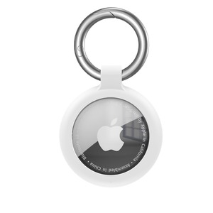 【人気】AirTag ケース防水 Airtag キーホルダー TPU製 全面保護 エアタグケース 持ち運びに便利 傷 耐衝撃/擦傷防止 エアタグ キーホルダー 車のカギ/カバン/キー/荷物/財布/バッグに掛ける(White)