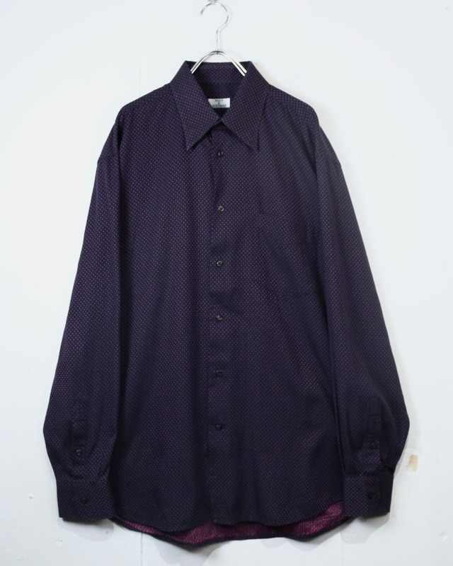 【Caka act2】 90's “MAUS&HOFFMAN” Dot Pattern Vintage L/S Shirt