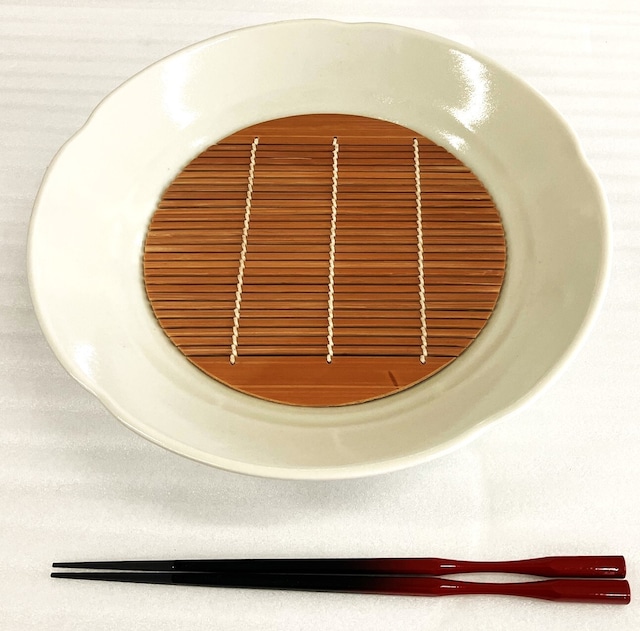 ☆大特価☆粉引IB(アイボリー)六兵衛8寸麺鉢（深鉢）日本製☆数量限定アウトレット品