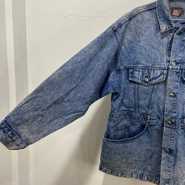 『送料無料』Levi's 80s USA製 75075 ケミカルデニムロングジャケット