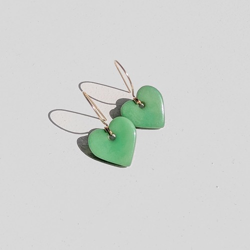 LIMITED37 / 14kgf 1Heart Tagua Nuts pierced earrings