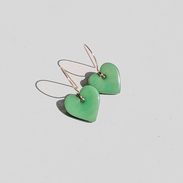 LIMITED37 / 14kgf 1Heart Tagua Nuts pierced earrings