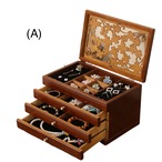 ジュエリーケース 通販 木製 ジュエルケース ジュエリーボックス アクセサリーケース アクセサリーボックス 宝石箱 アクセサリー収納 鏡付き 引き出し 3段 北欧 ミラー付き ２種類 蓋付き