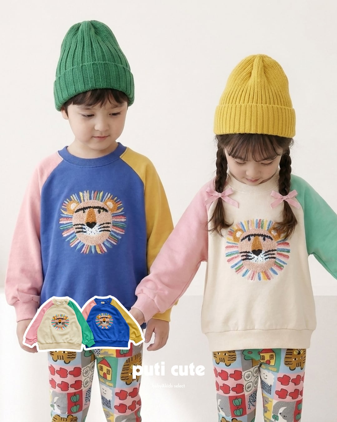90-140 ꒰ 予約 ꒱ Face lion tops / orange mom ⸝⋆