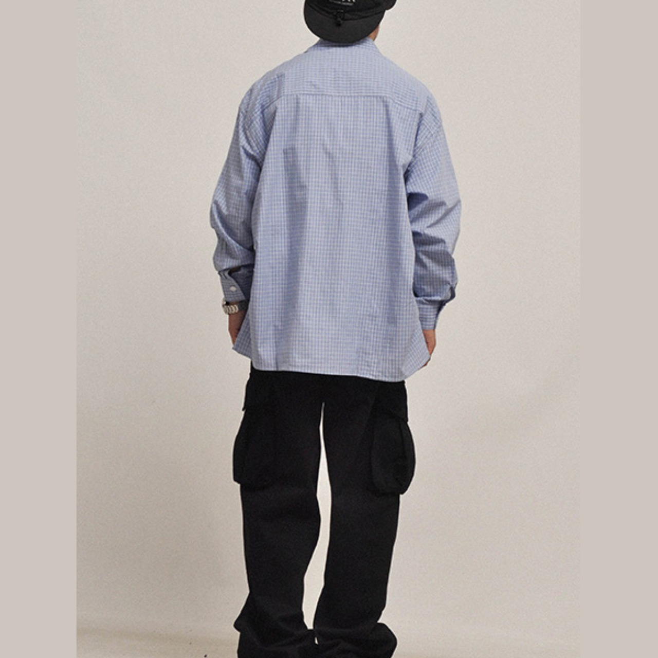 チェックパターン オーバーサイズ ロングシャツ A1966 - 9