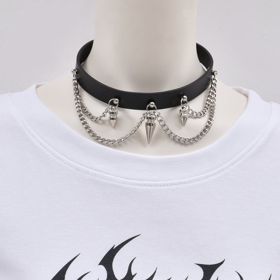 1/7新着】スパイクスタッズチェーンチョーカー | VOLCAN&APHRODITE