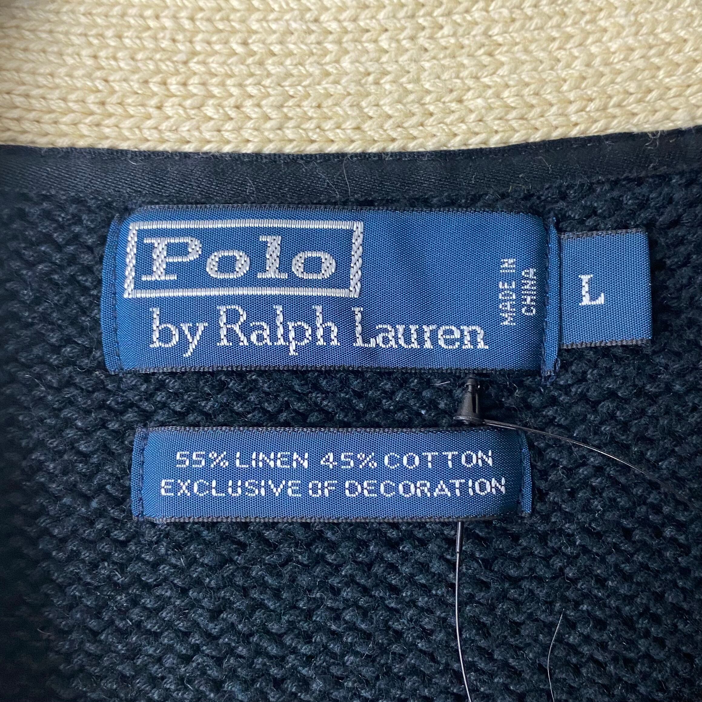 POLO by RALPH LAUREN low gauge lettered cardigan “wing-foot