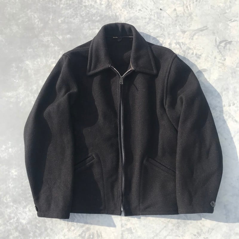 【ビンテージ】60s ウールジャケット ブラック  黒 Talon Zip