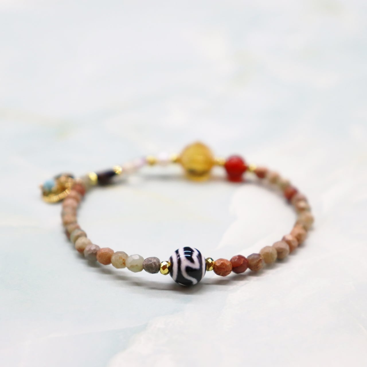 ONLINE SHOP限定】【Like a Honey Candy】水蓮花天珠×シトリン