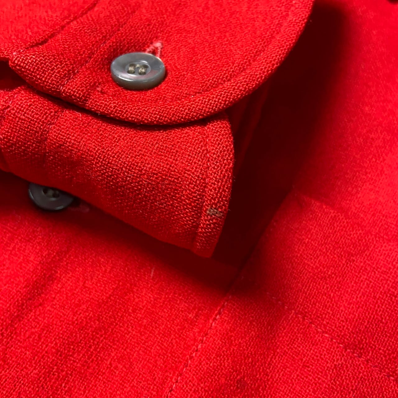 60年代 USA製 PENDLETON ペンドルトン ウールシャツ 開襟 メンズL 古着