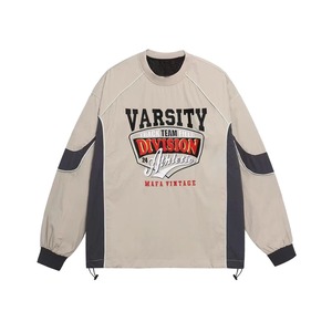 American Retro Reflective Sweatshirt – Loose Functional Pullover (FD035)