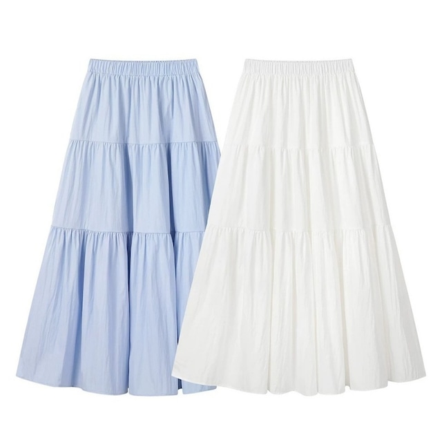 全4色/Tiered flare skirt　M3239