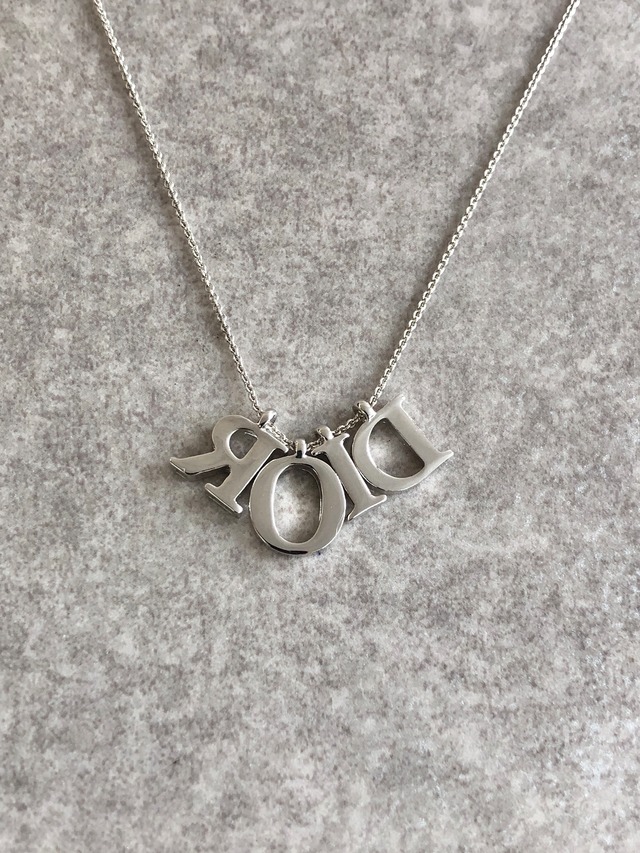 Christian Dior クリスチャン ディオール ネックレス シルバー ロゴ vintage ヴィンテージ オールド 2wf278