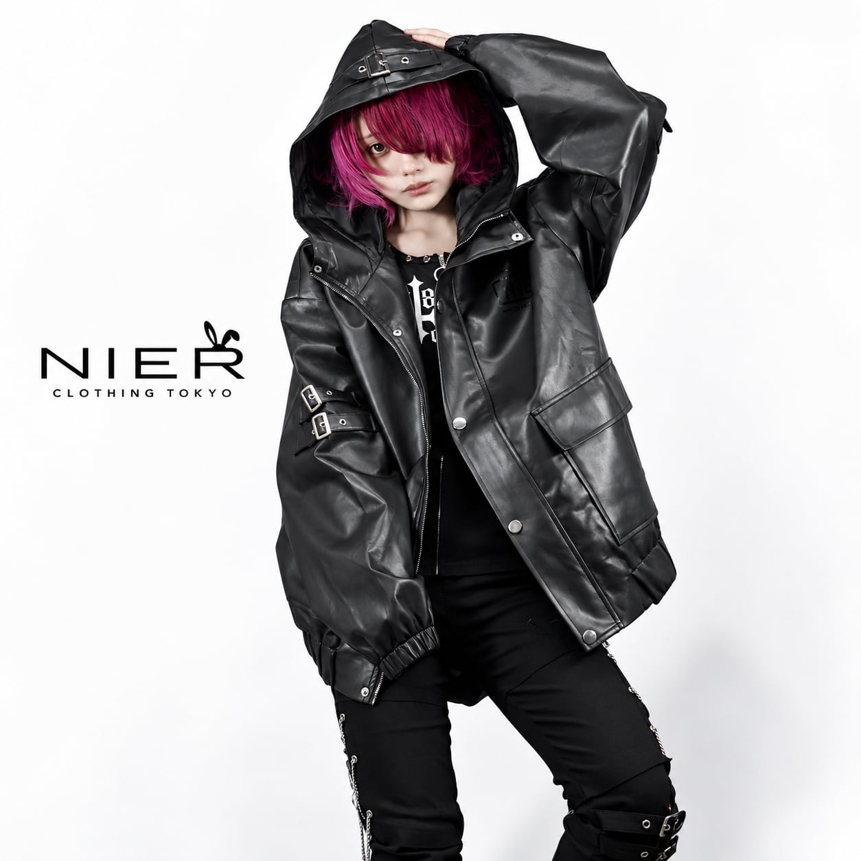 BELTED HOOD RIDERS JACKET【WING】 | NIER CLOTHING