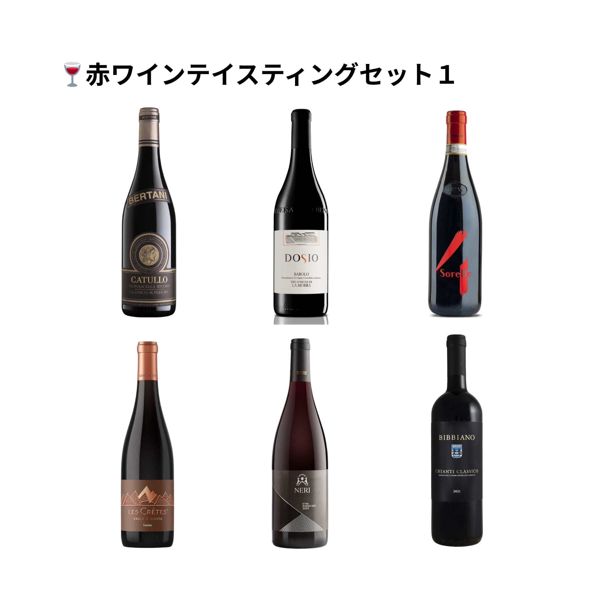 バローロが入る！イタリアワインの魔女赤ワインテイスティングセット１