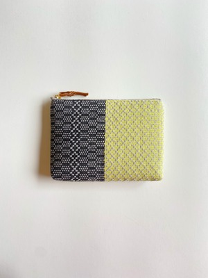 【16cm】Hand-woven mini pouch / 蕾  yellow&black