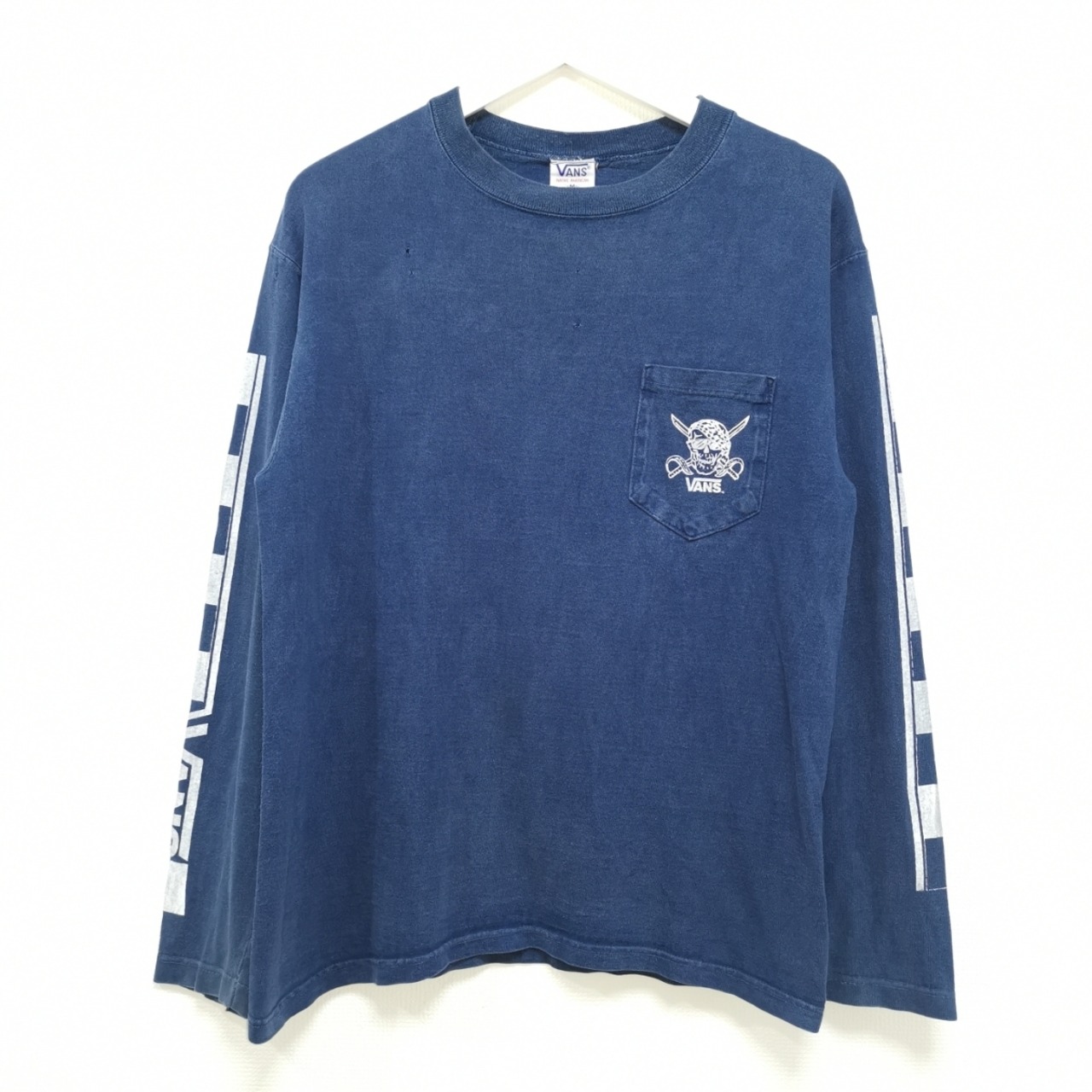 送料無料 M 90s VANS パイレーツ ポケット ロンT PIRATE Tシャツ 