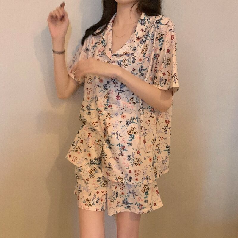 スタンダードフローラルレディースサマー薄手 レトロ 夏物 花柄 萌量不足57096091555