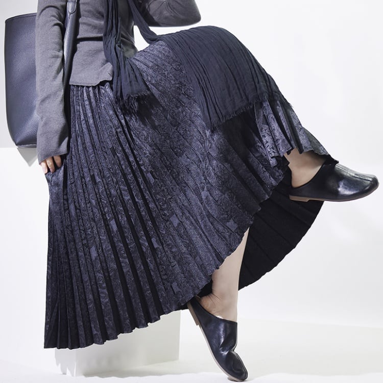 ジャカードプリーツ　フレアスカート　3カラー　YS00106