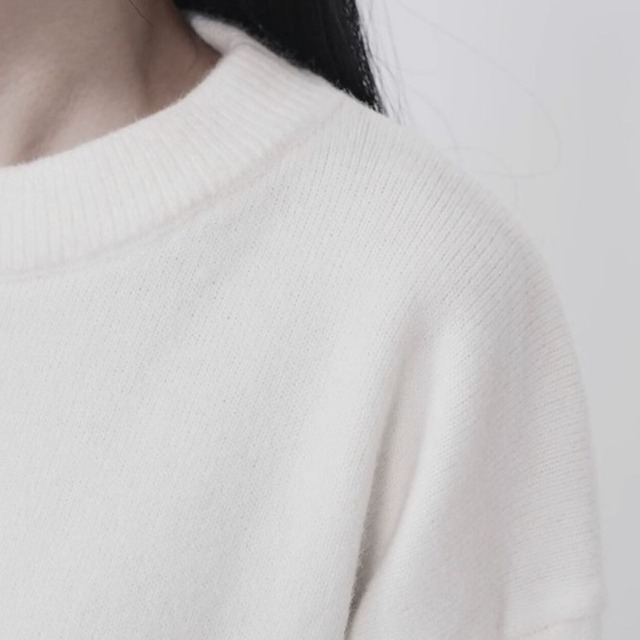 Side slit knit long dress【2color】 C0840