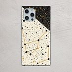 受注生産 iPhoneケース 黒い夜空と星座ライン｜星座図風 STAR053A