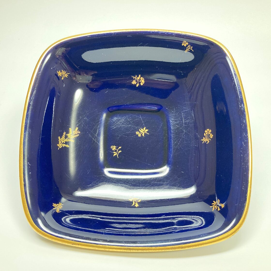 SEVRES セーブル 王者の青 ファットブルー 24金彩 深皿 浅鉢 