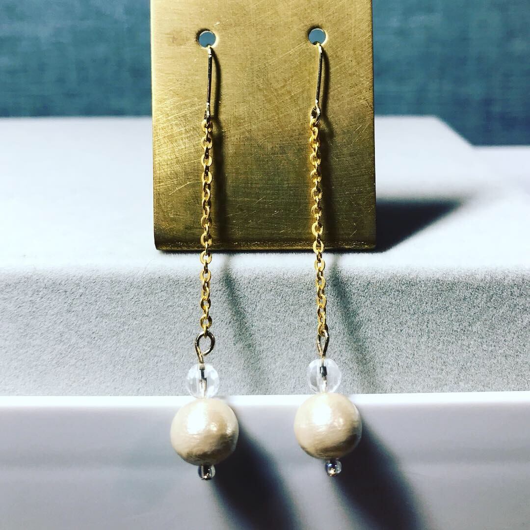 0022:一粒 チェーンピアス