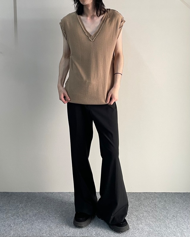 【2003s/s Maison Martin Margiela】inside out v-neck no sleeve