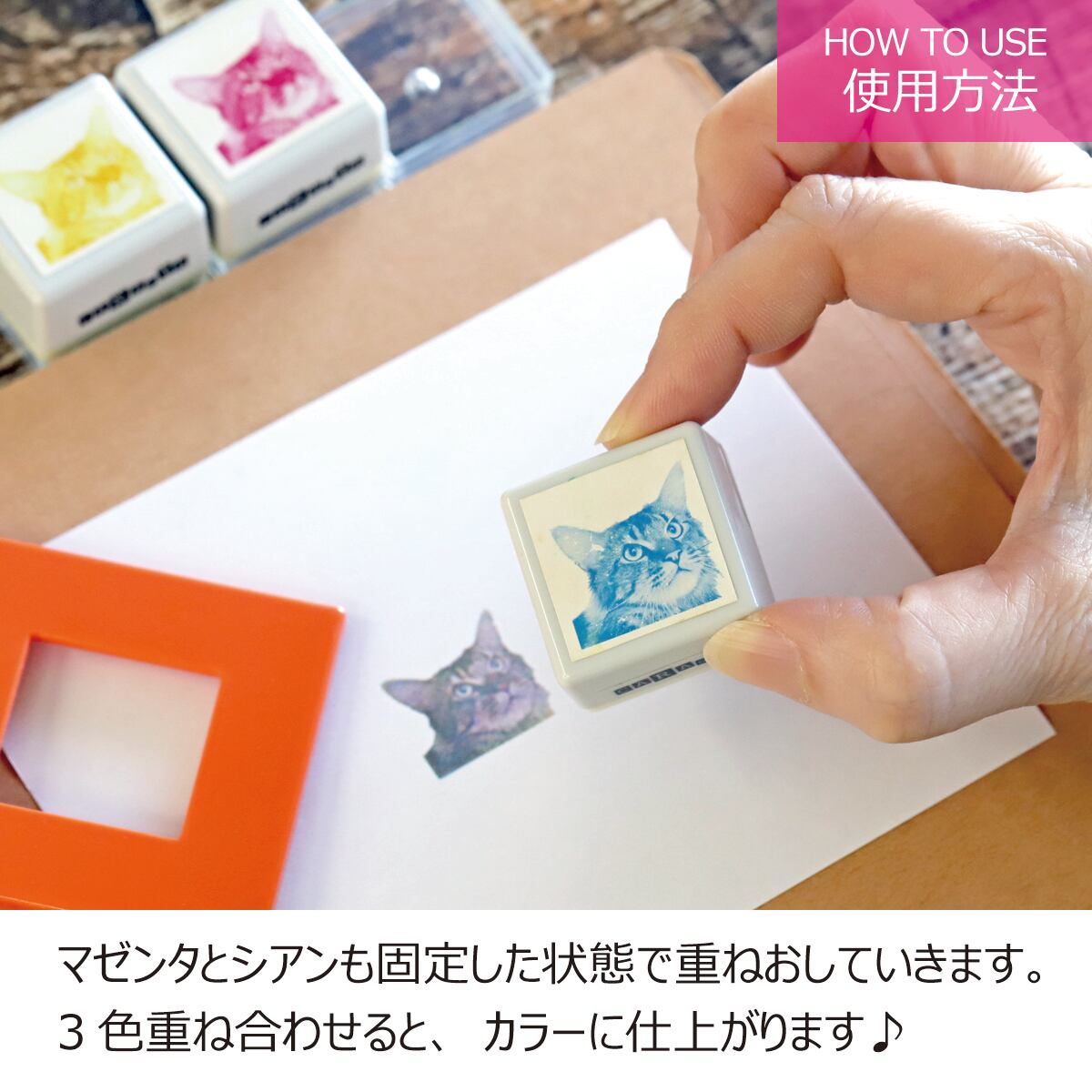 カラースタンプCARASTA ムンク/叫び CR-002 | 浸透印スタンプ