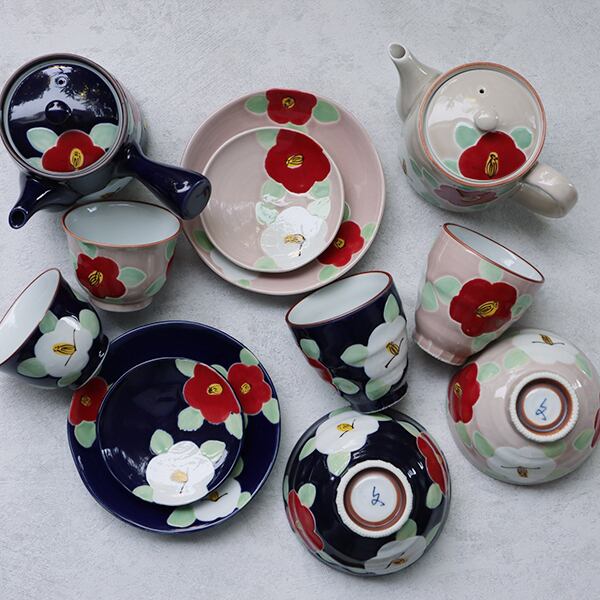 波佐見焼 急須 釉彩椿 ルリ 17-031 | MARUFUKU utsuwanohana